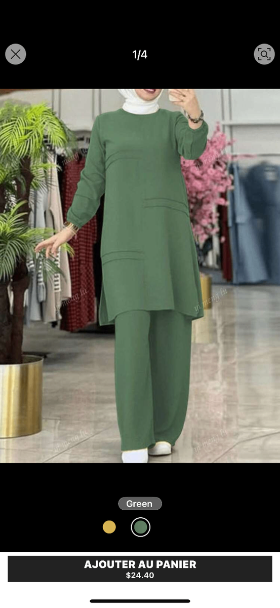 Ensemble Vert Élégant Femme
