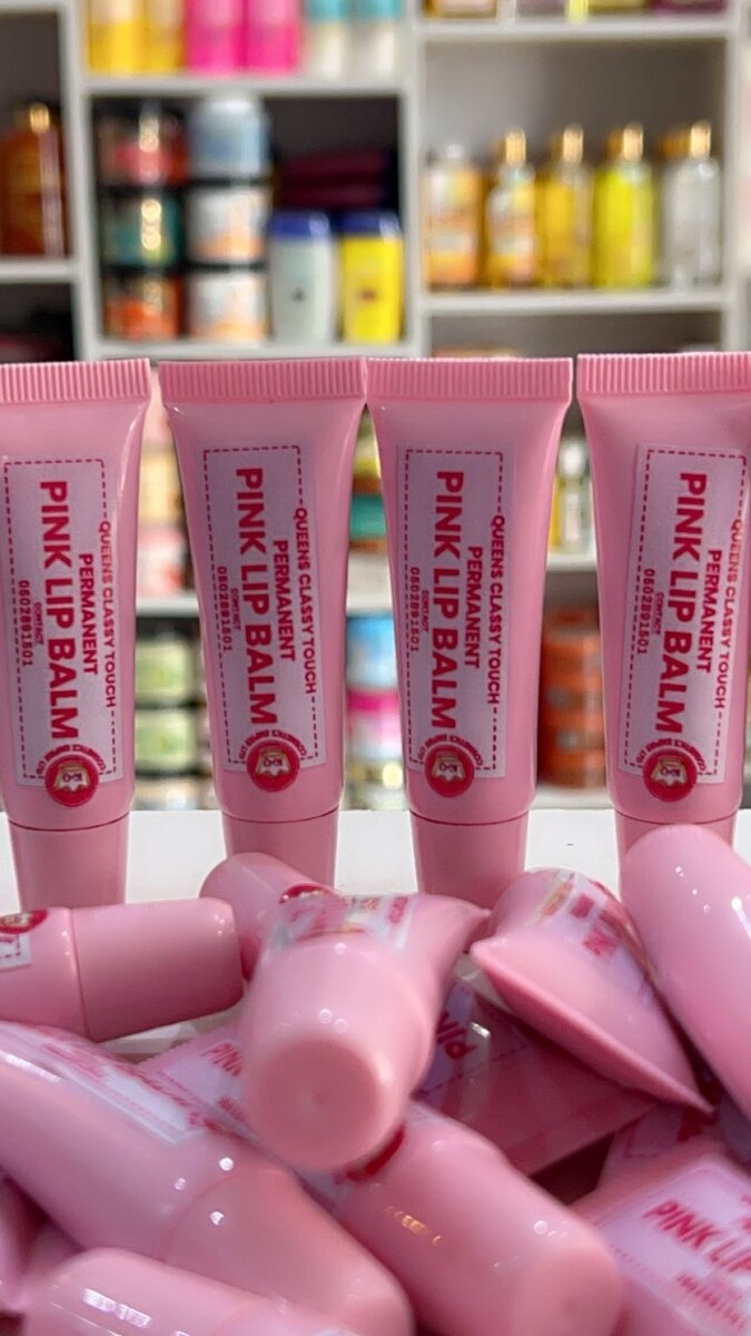 Permanent pink lip balm