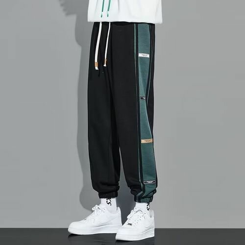 Fashion Men's Personalized Casual Pants -Black