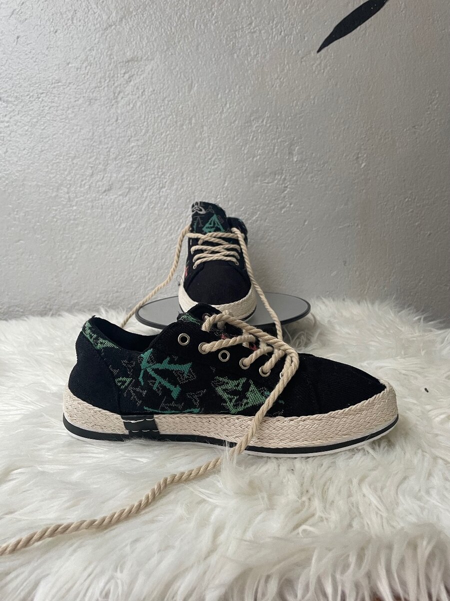 Baskets Noires Casual Unisexe