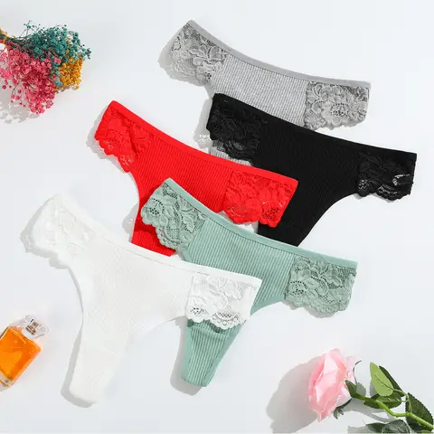 Cotton thong panties