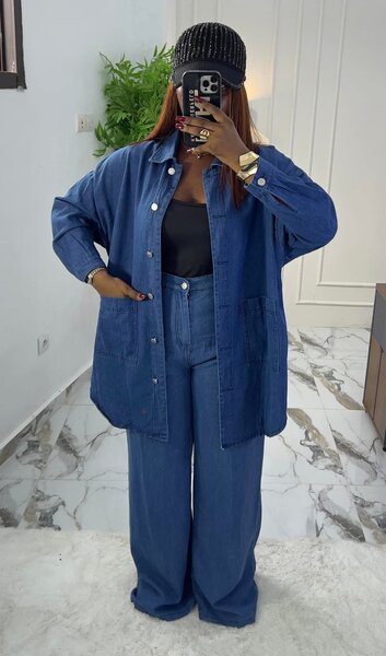 Chemise en jean décontractée