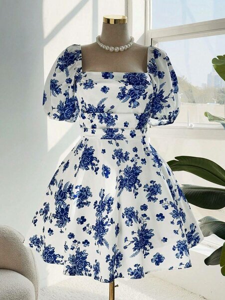 Robe Évasée Fleurie Élégante