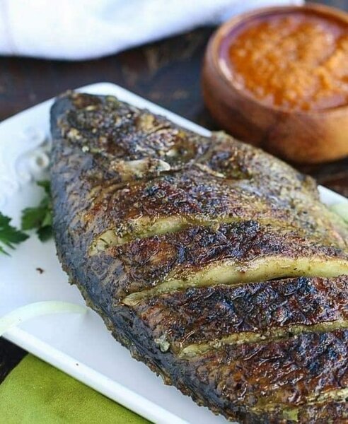Poisson braisé moyen
