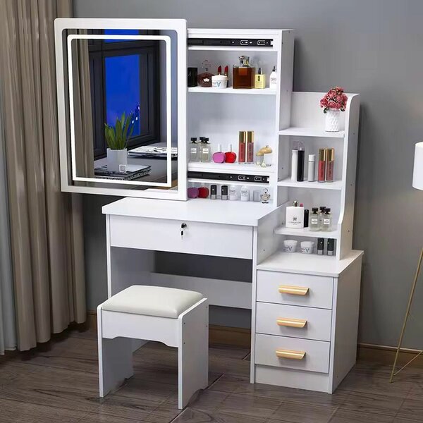 COIFFEUSE AVEC VITRE LED