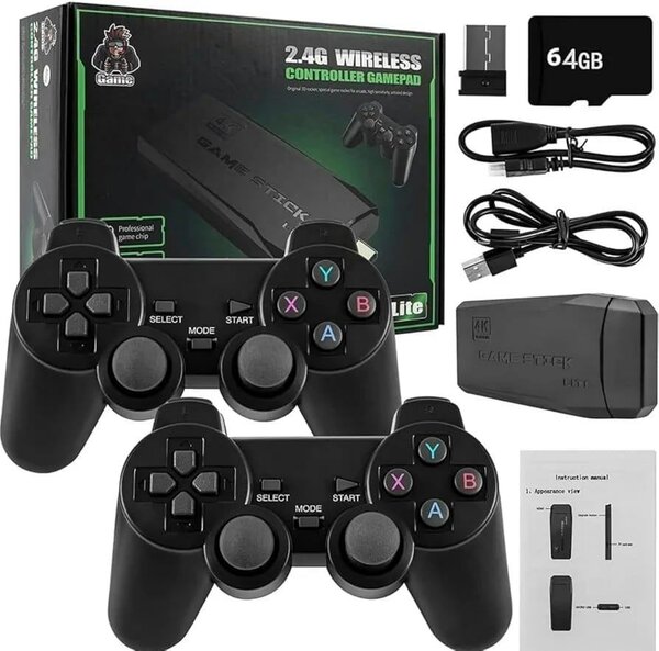 Console sans fil Console de jeu rétro 4K Ultra HD Plug & Pla