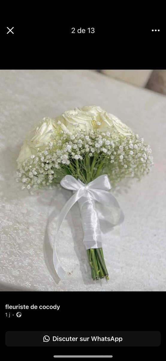 Bouquet de mariée avec rose na
