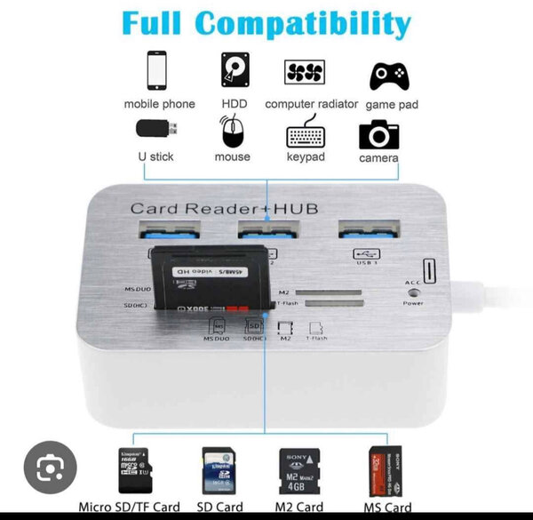 Hub USB 3.0 Lecteur Cartes