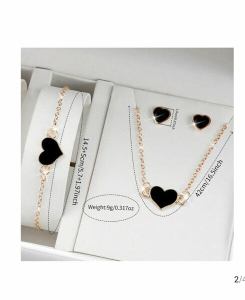4pcs Ensemble De Bijoux Collire Bracelet