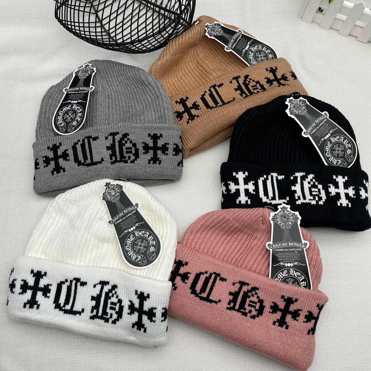 Chrome and Prada Beanies