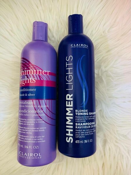 Shimmer light shampoo and conditioner