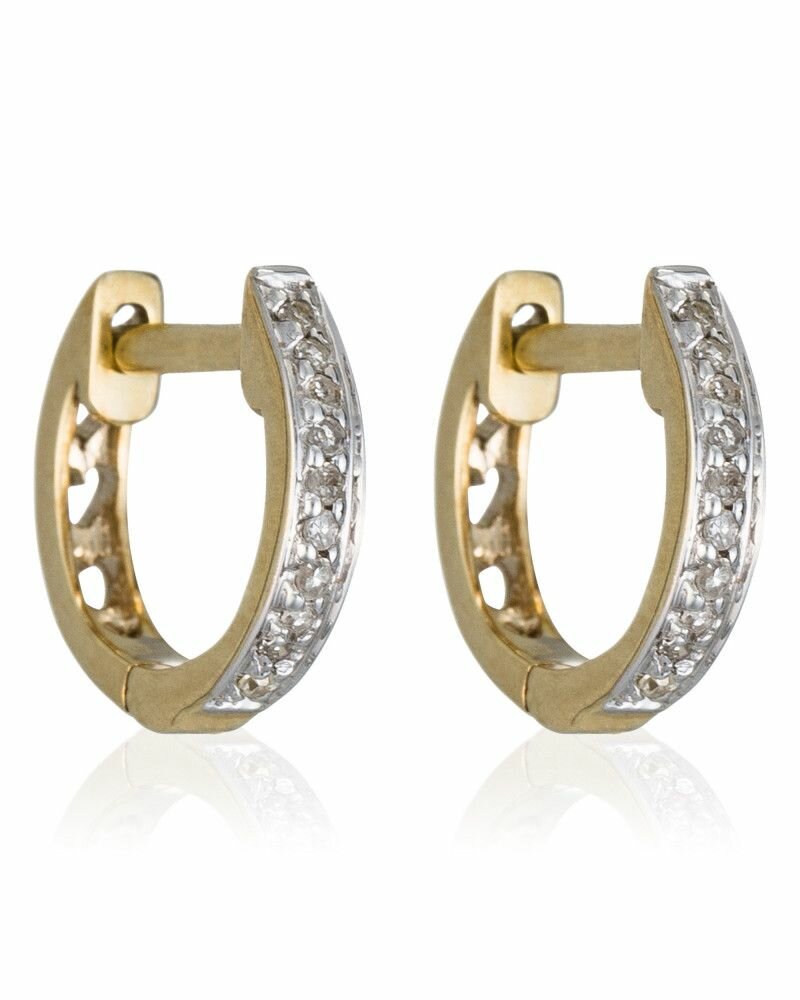 Boucles d'oreilles en or diamantées