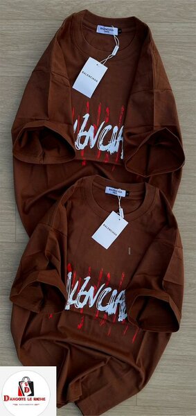 T-shirt marron unisexe tendance