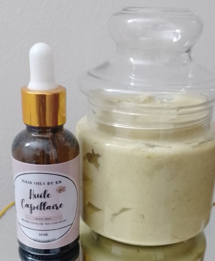 Huile capillaire pour la pousse et la crème chantilly