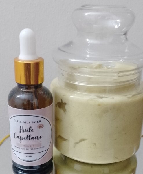Huile capillaire pour la pousse et la crème chantilly