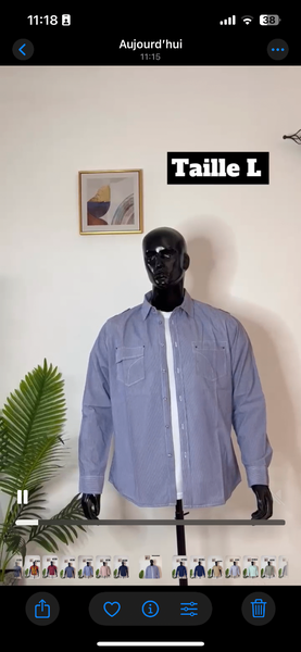 Chemise homme en plusieurs tailles