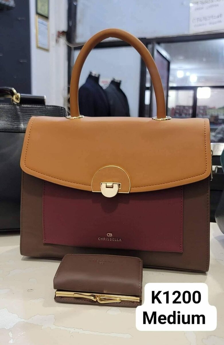 set of bags brown