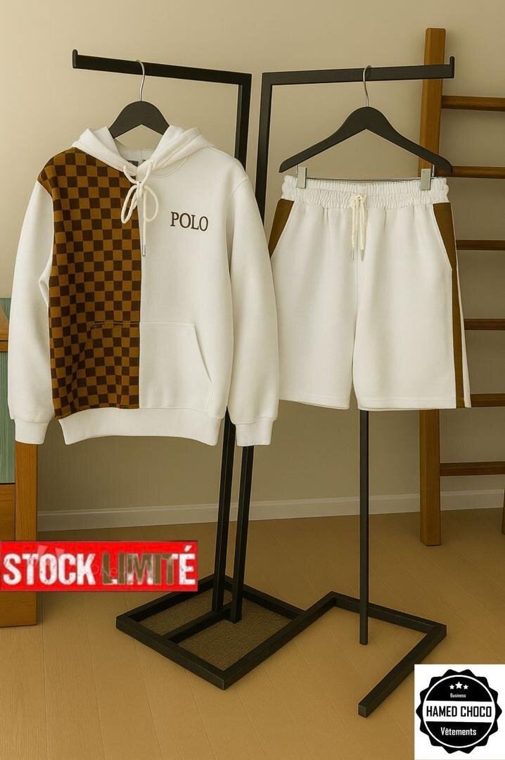 Ensemble Hoodie et Shorts Polo