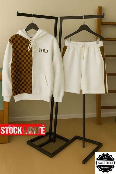 Ensemble Hoodie et Shorts Polo
