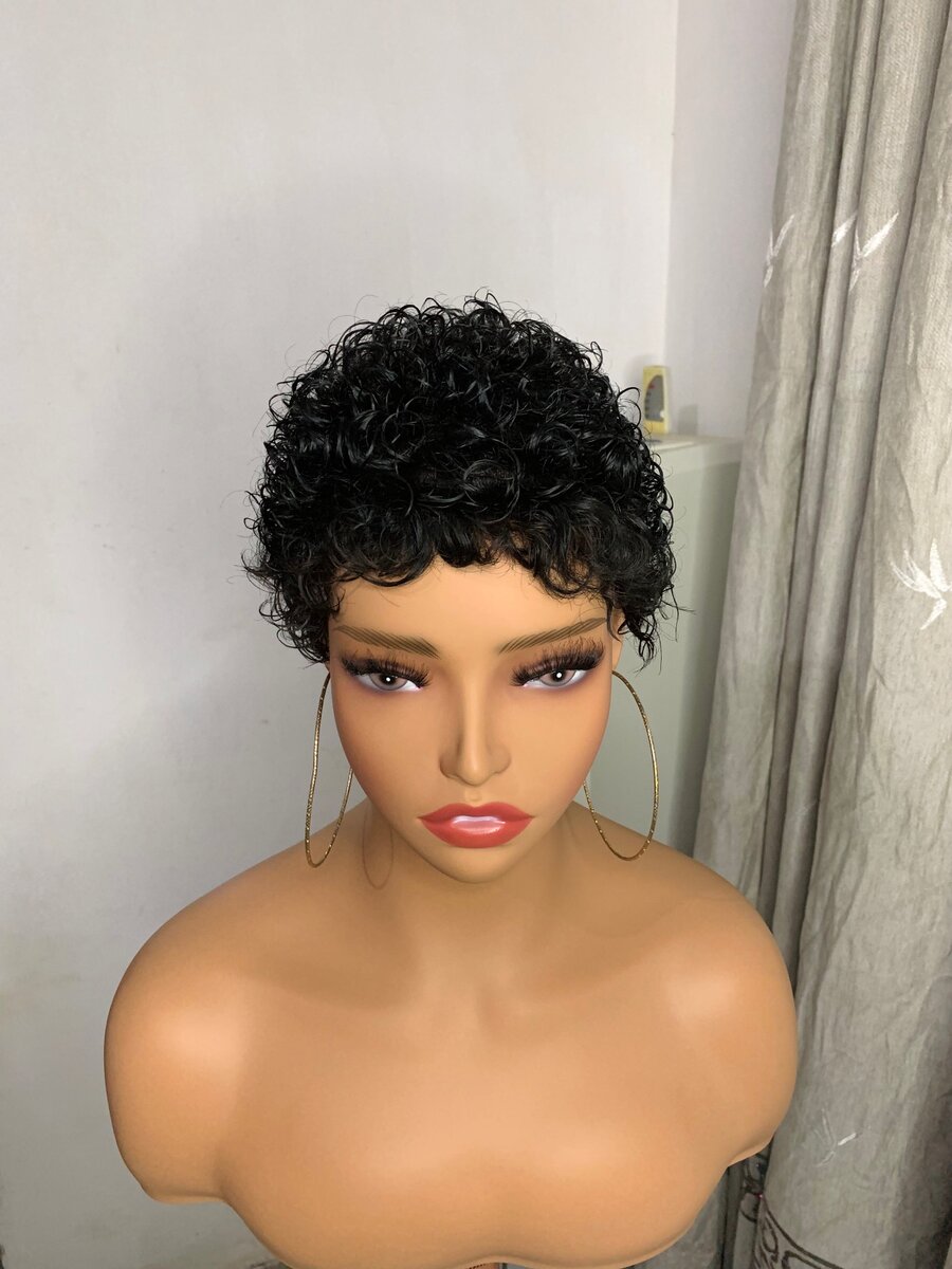 Short wet curls
