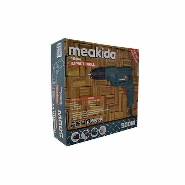 Meakida Perceuse à Percussion 500w Inox