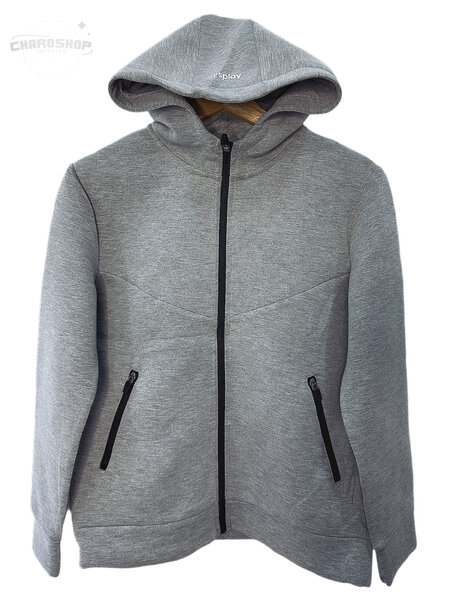 Hoodie zippé gris pour hommes