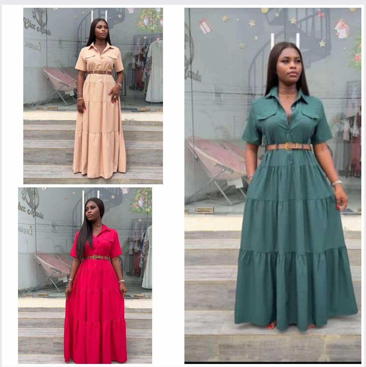 Robe longue chemise élégante