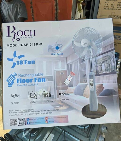 Ventilateur Sol Rechargeable Roch