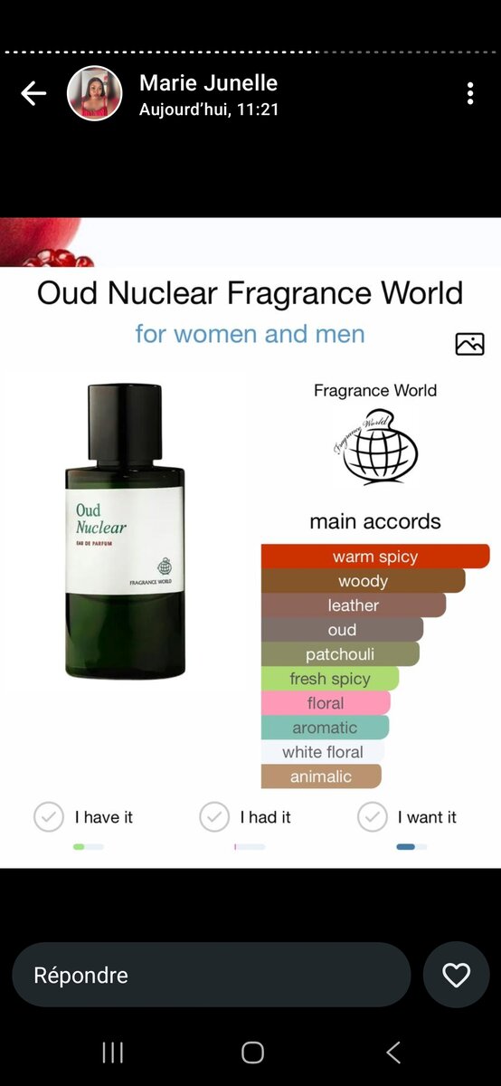 Parfum Oud Nuclear Mixte
