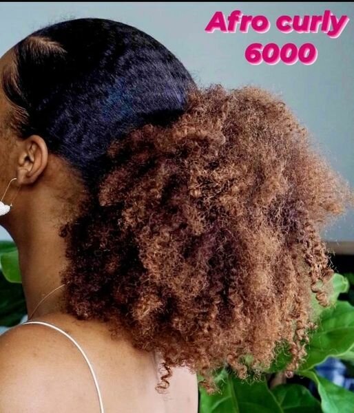 afro bouclés châtaignes