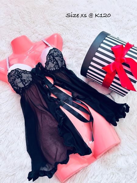 Lingerie blanc noir