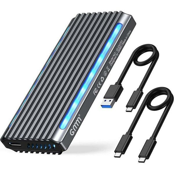 Boîtier SSD Externe RGB M.2 NVME/SATA  Gigabit