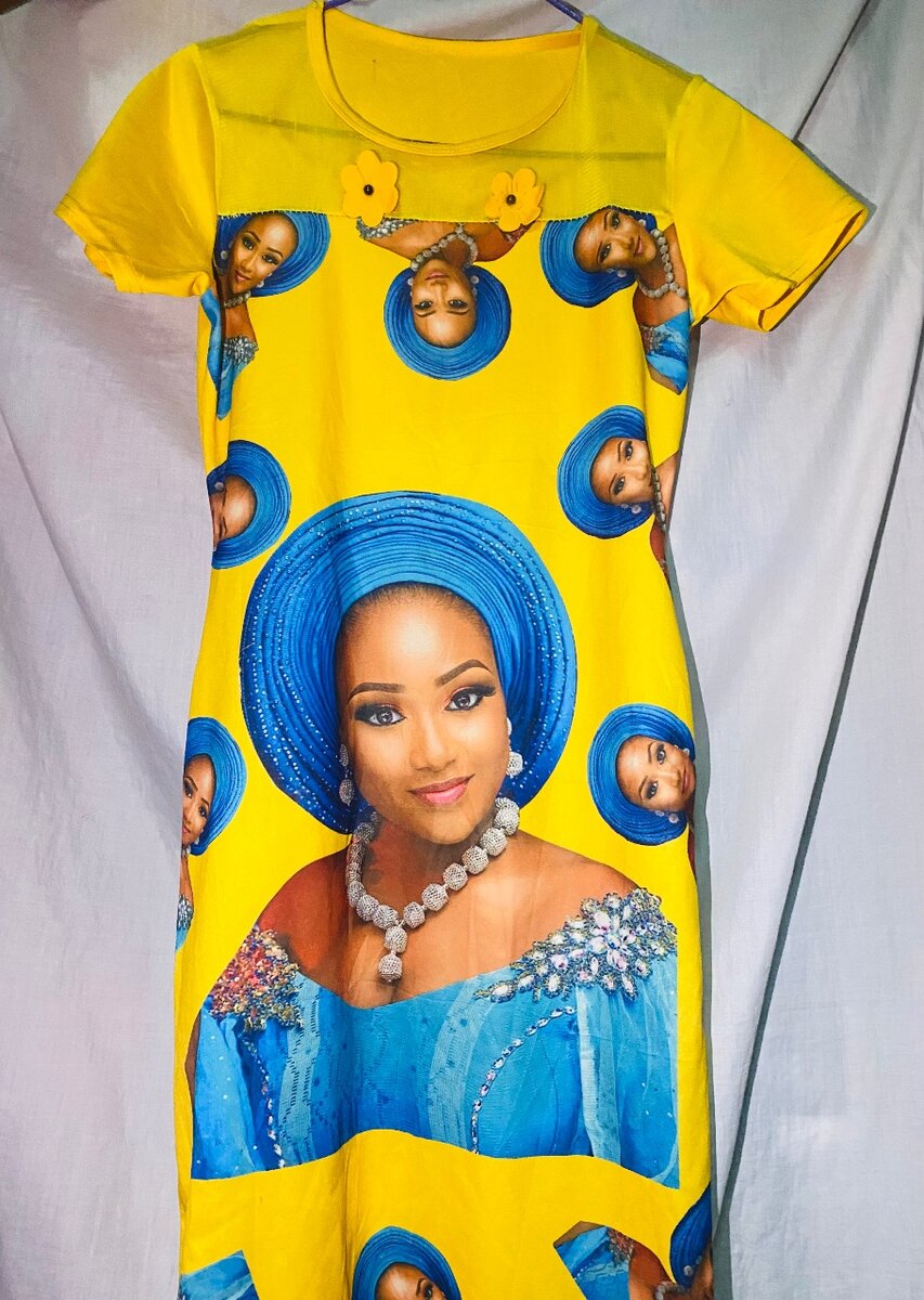 Robe Ankara jaune éclatante