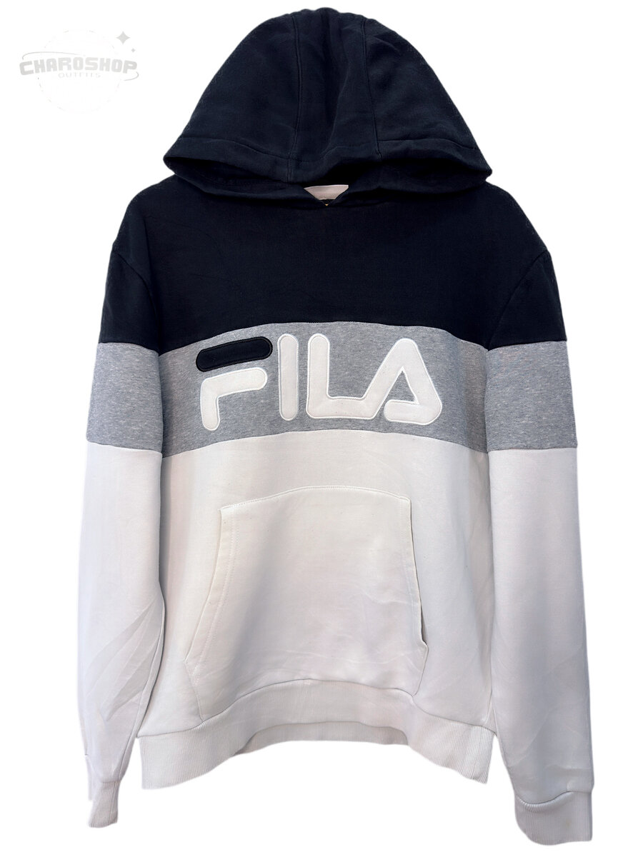 Sweat à capuche Fila tricolore
