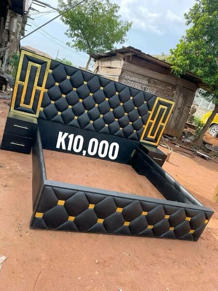 Beautiful and comfortable double bed black