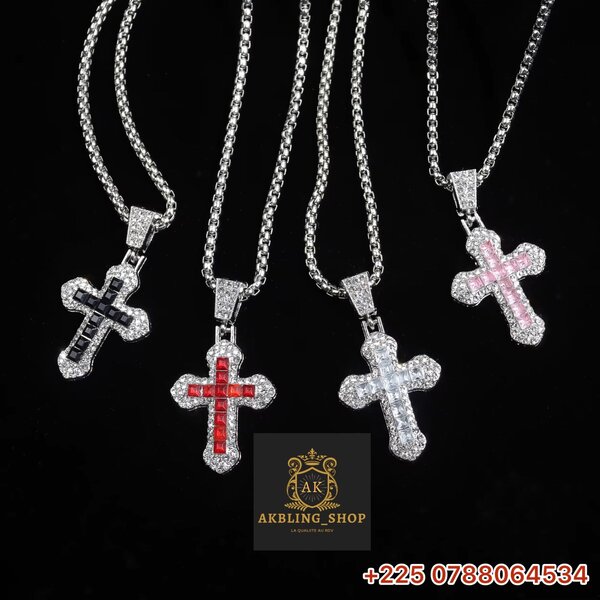 Chaîne croix bling