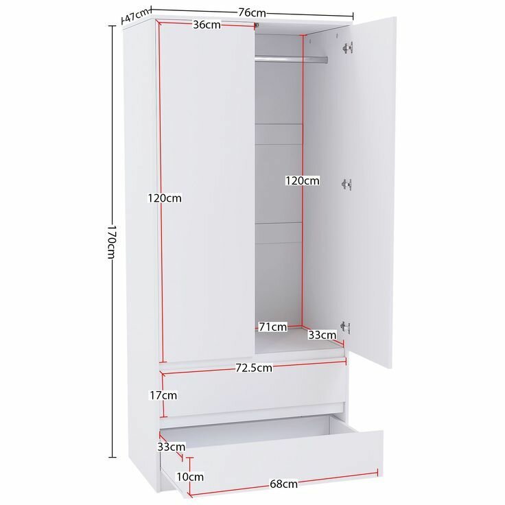 Armoire blanche moderne en bois