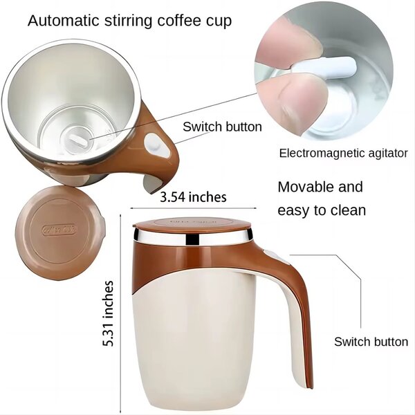 Tasse à café auto-mélangeante