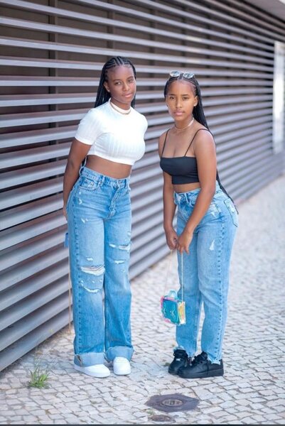 High waist baggy jeans