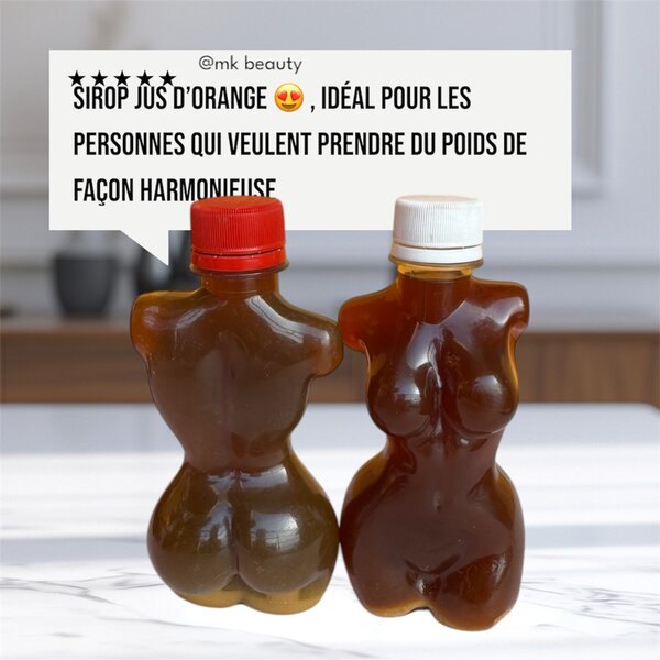 Bouteilles de sirop sculptées