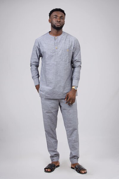 Ensemble pantalon Lin gris