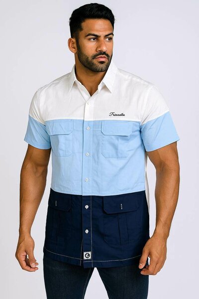 Chemise colorblock pour homme