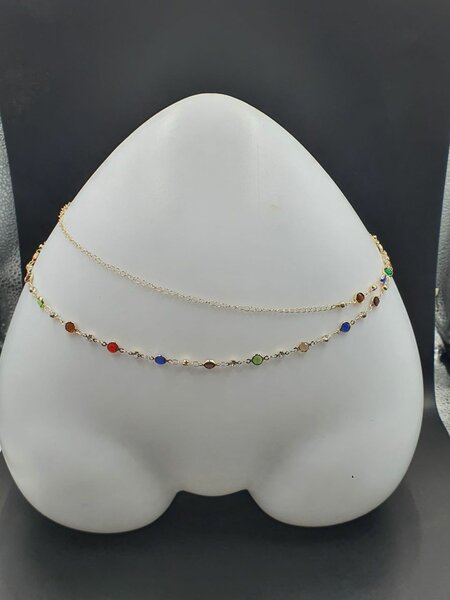 Colorful Gemstone Choker Necklace
