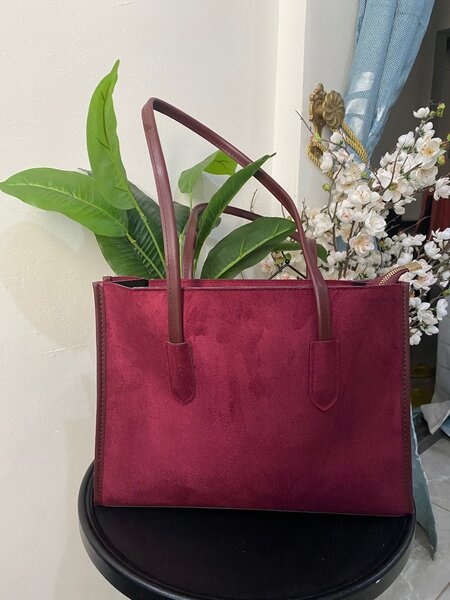 Red suede Bag