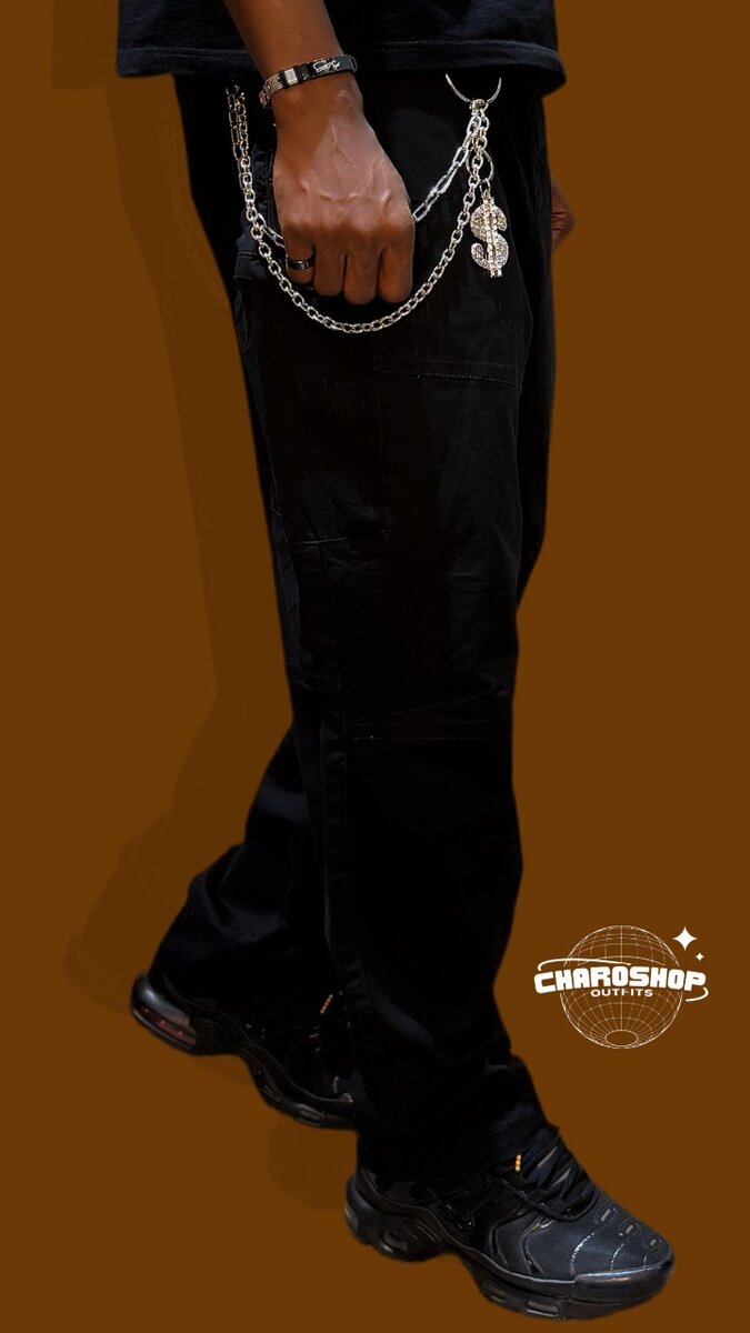 Pantalon Homme Chaîne Noir
