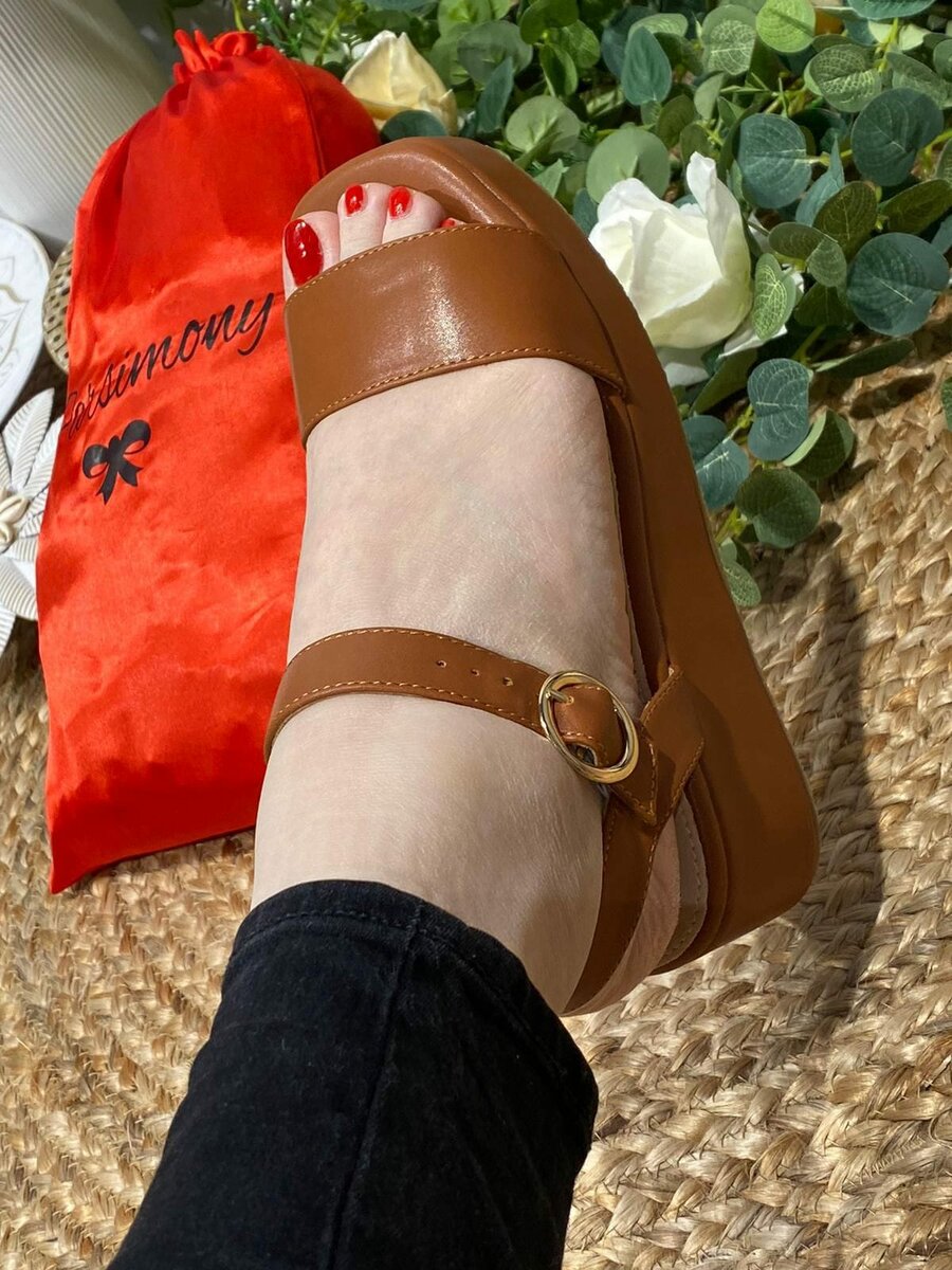sandales compensées pour femmes marron