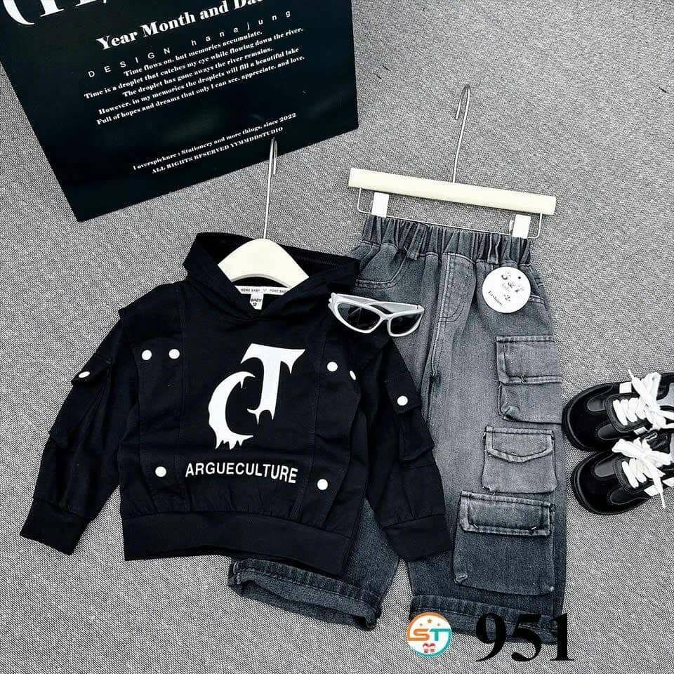 Trendy Kids Hoodie Set