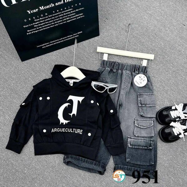 Trendy Kids Hoodie Set