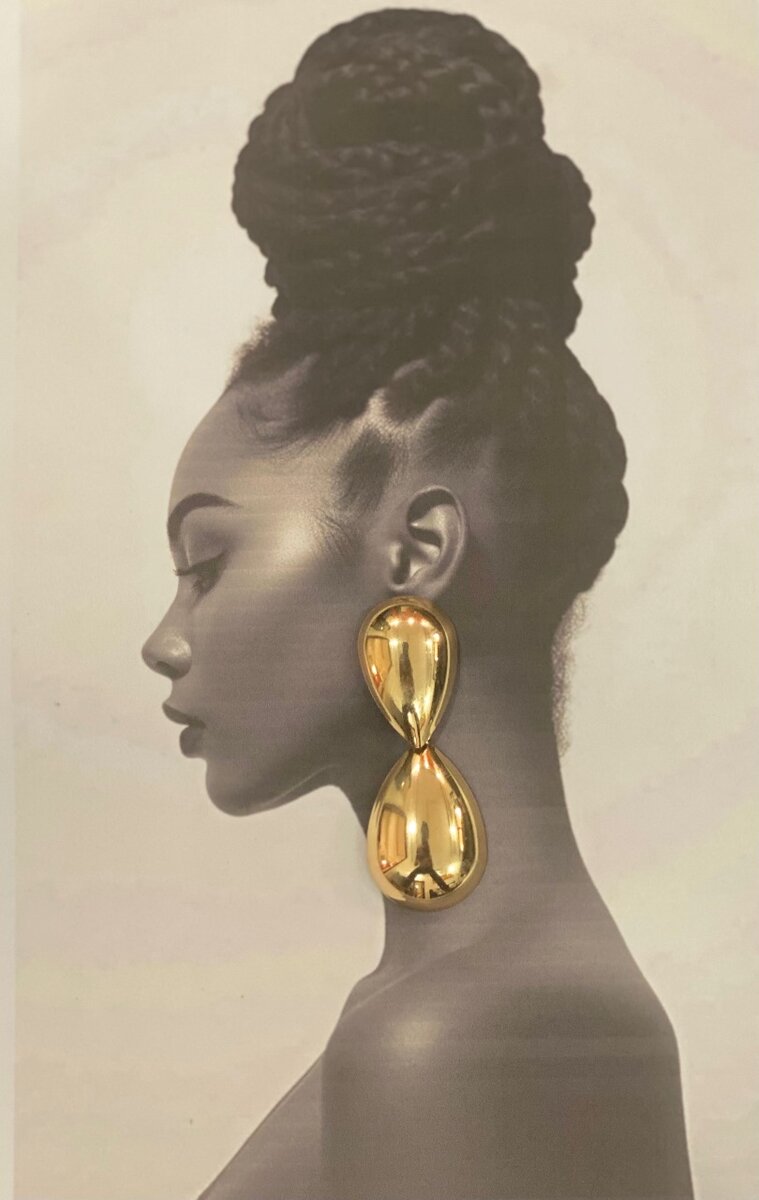 Boucles d'oreilles pendantes dorées