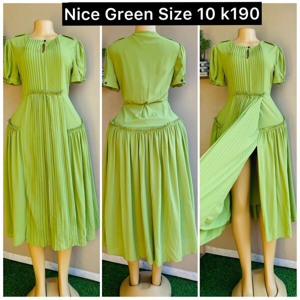 green dress